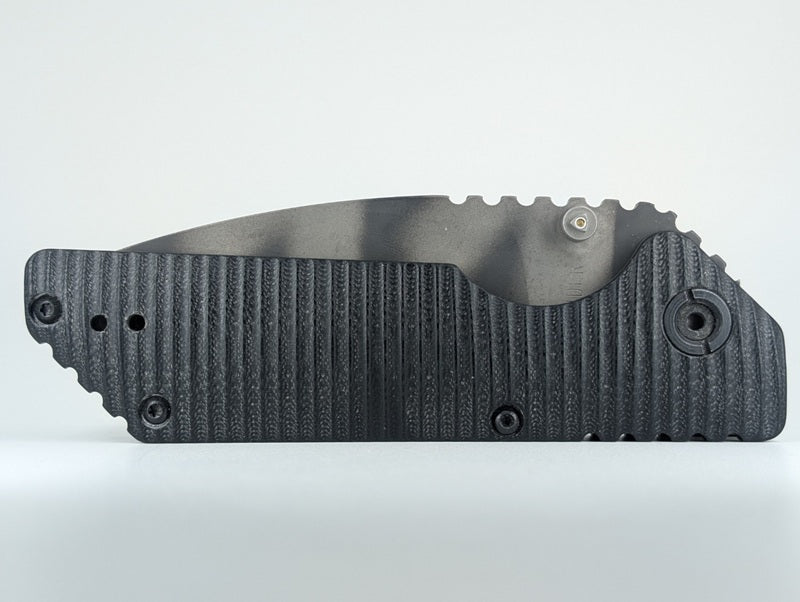 *Consignment* AR Groove Black G10 w/ Tiger Camo Blade Linerlock Folding Knife