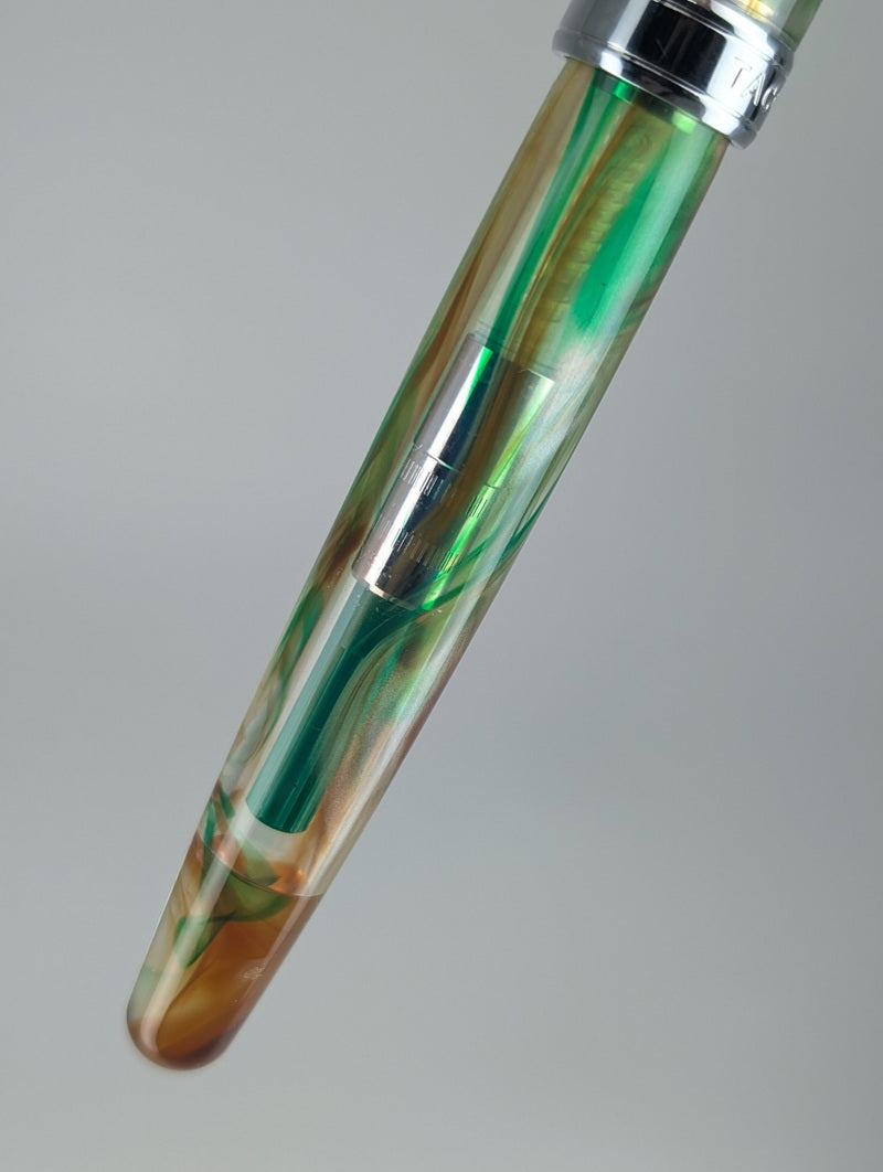 *Consignment* Taccia Spotlight Forest Eye Demonstrator Fountain Pen 14k Gold Medium/Fine Nib
