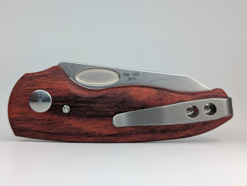*Consignment* Three Rivers Manufacturing Nerd Rosewood Tek-Wood Linerlock Folding Knife