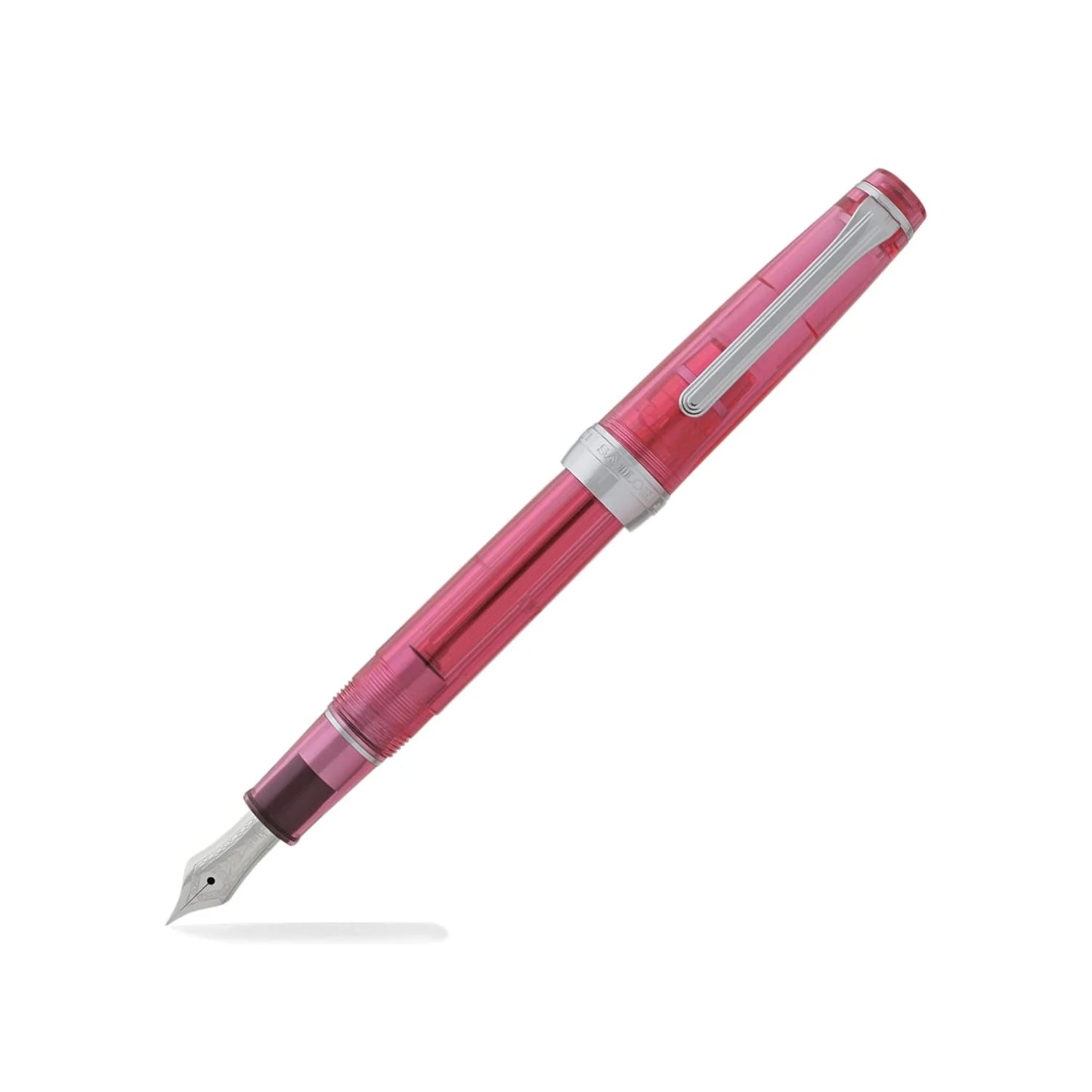 Sailor Professional Gear Transparent Pink Fountain Pen 14k Gold Fine Nib