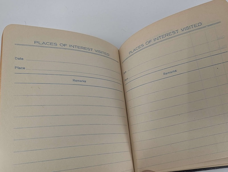 Vintage "My Trip" Pocket Travel Journal