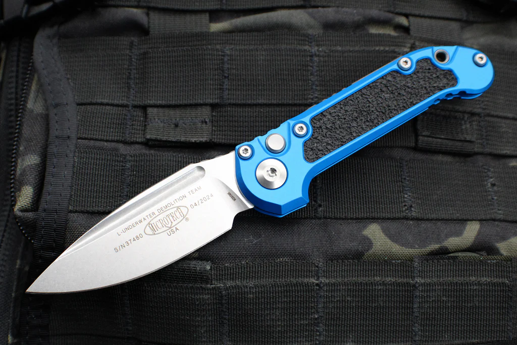 Microtech L.U.D.T S/E Gen III Blue Stonewash Standard Auto Folding Knife