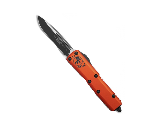 Microtech UTX 85 D/E Halloween Orange Standard Out the Front Knife