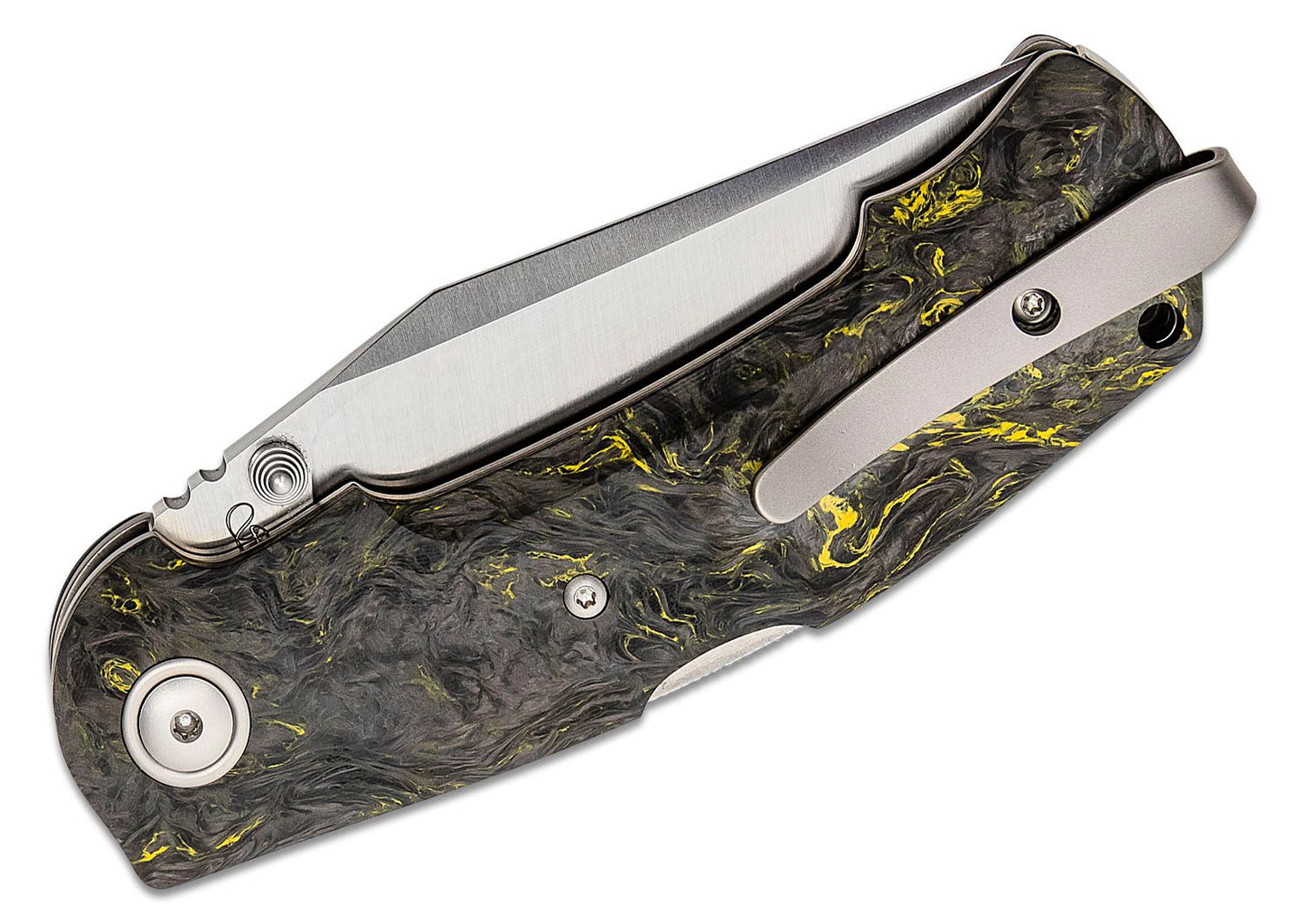 Viper Turn Yellow Dark Matter Carbon Fiber Backlock Folding Knife