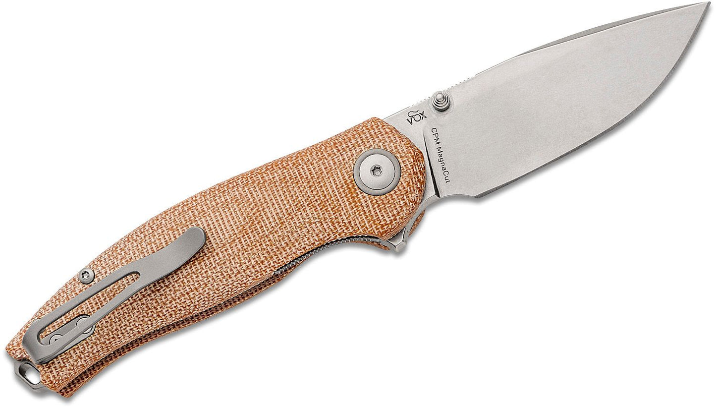 Viper Vale Natural Canvas Micarta Handle Magnacut Blade Liner Lock Folding Knife