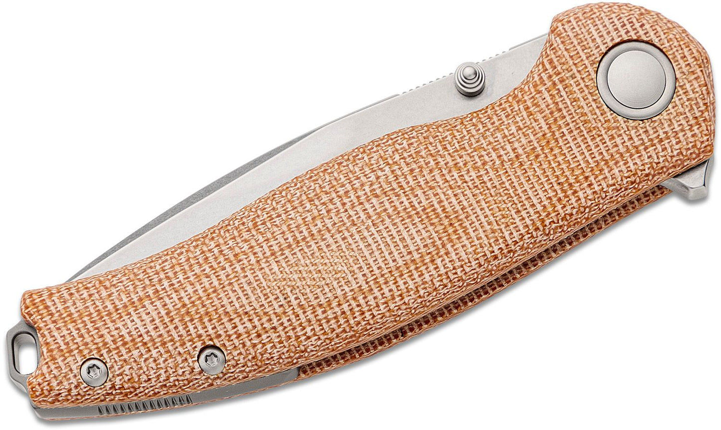 Viper Vale Natural Canvas Micarta Handle Magnacut Blade Liner Lock Folding Knife