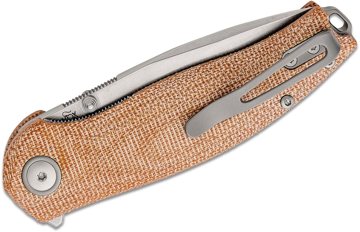 Viper Vale Natural Canvas Micarta Handle Magnacut Blade Liner Lock Folding Knife