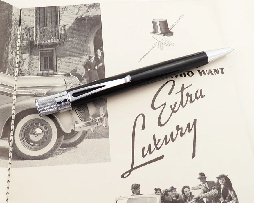 Retro 51 Tornado Classic Lacquer Black Rollerball Pen