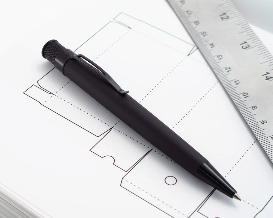 Retro 51 Tornado Stealth Black Rollerball Pen