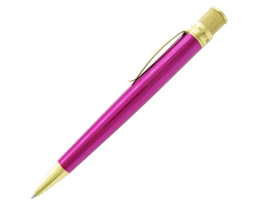 Retro 51 Tornado Classic Lacquer Pink / Brass Rollerball Pen