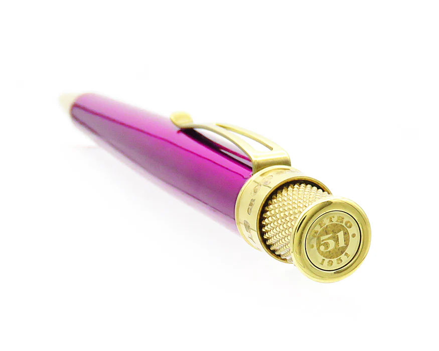 Retro 51 Tornado Classic Lacquer Pink / Brass Rollerball Pen