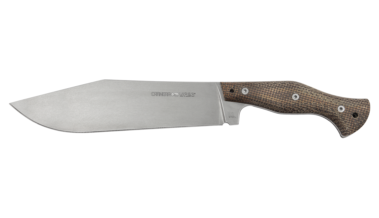 Viper Carnera Brown Canvas Stonewash Fixed Blade w/ Sheath