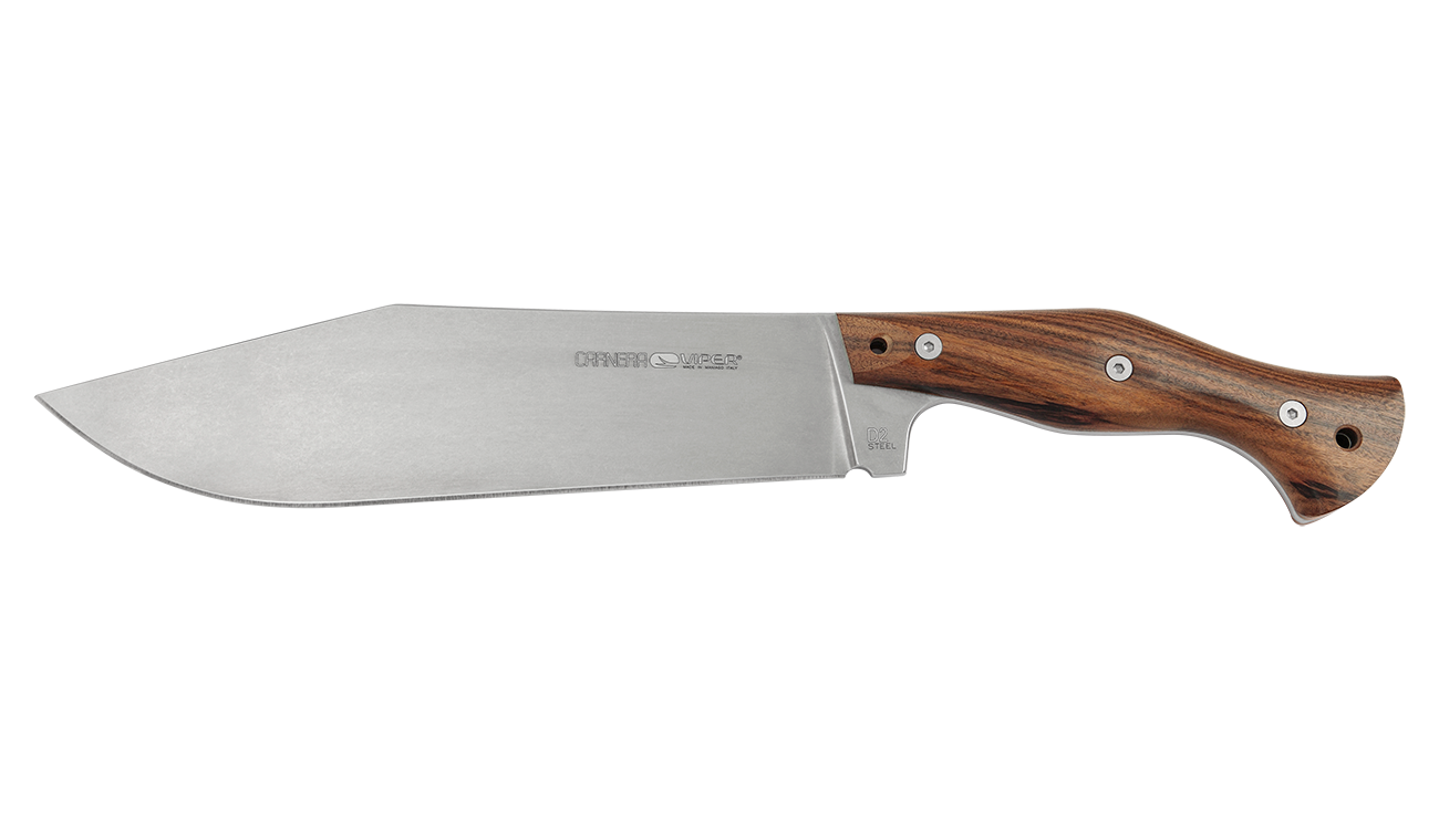Viper Carnera Pau Santo Wood Stonewash Fixed Blade w/ Sheath