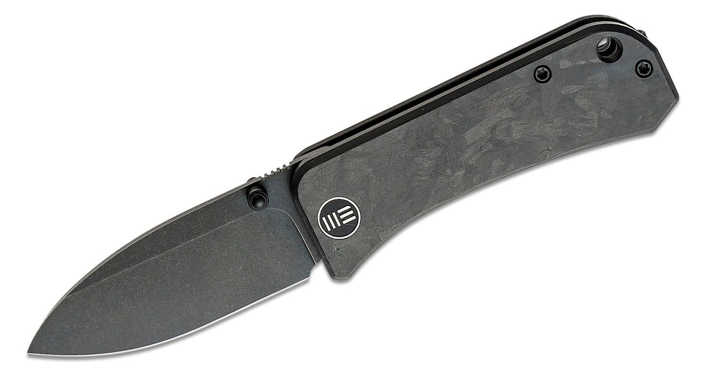 WE KNIFE Banter Marbled Carbon Fiber Stonewash Liner Lock Folding Knife