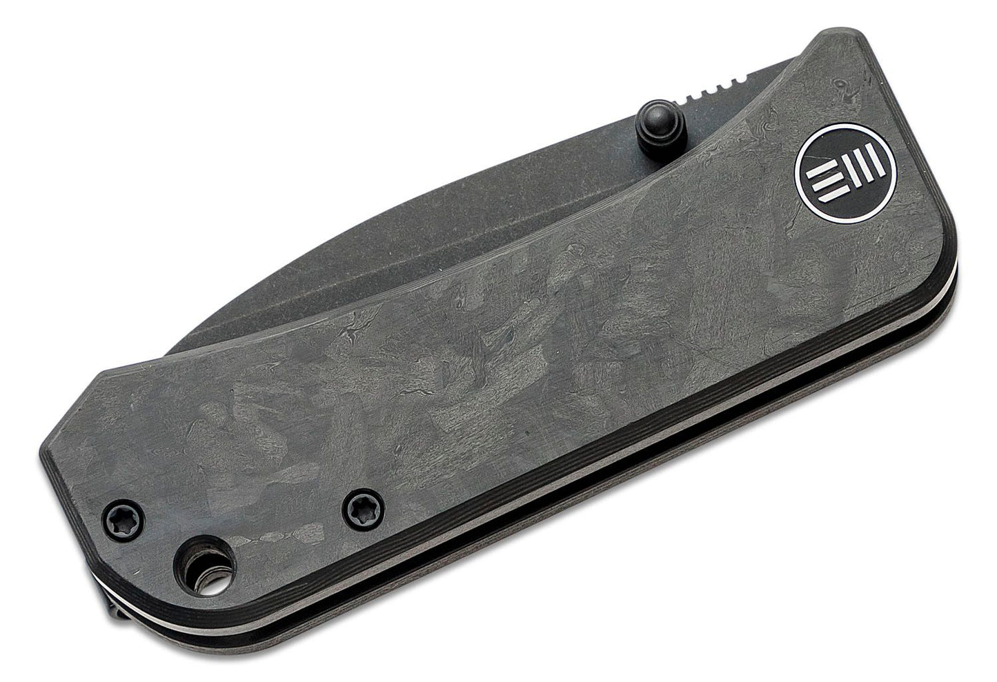 WE KNIFE Banter Marbled Carbon Fiber Stonewash Liner Lock Folding Knife