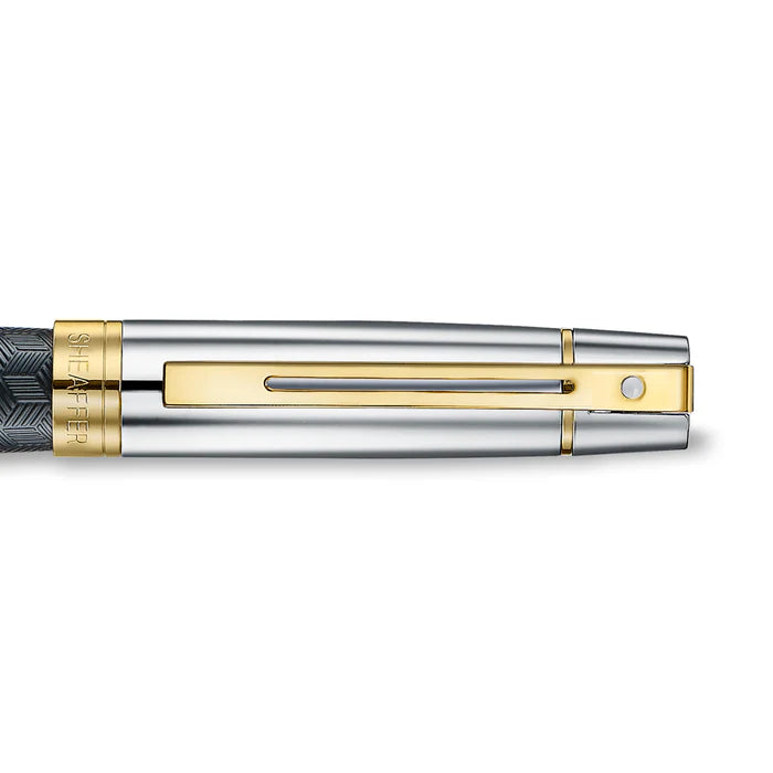 Sheaffer 300 Engraved Matte Black with PVD Gold Trims Fountain Pen