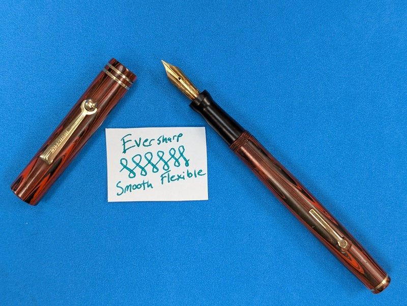 *Consignment* Eversharp Red Ebonite Fountain Pen 14k #2 Signature Nib