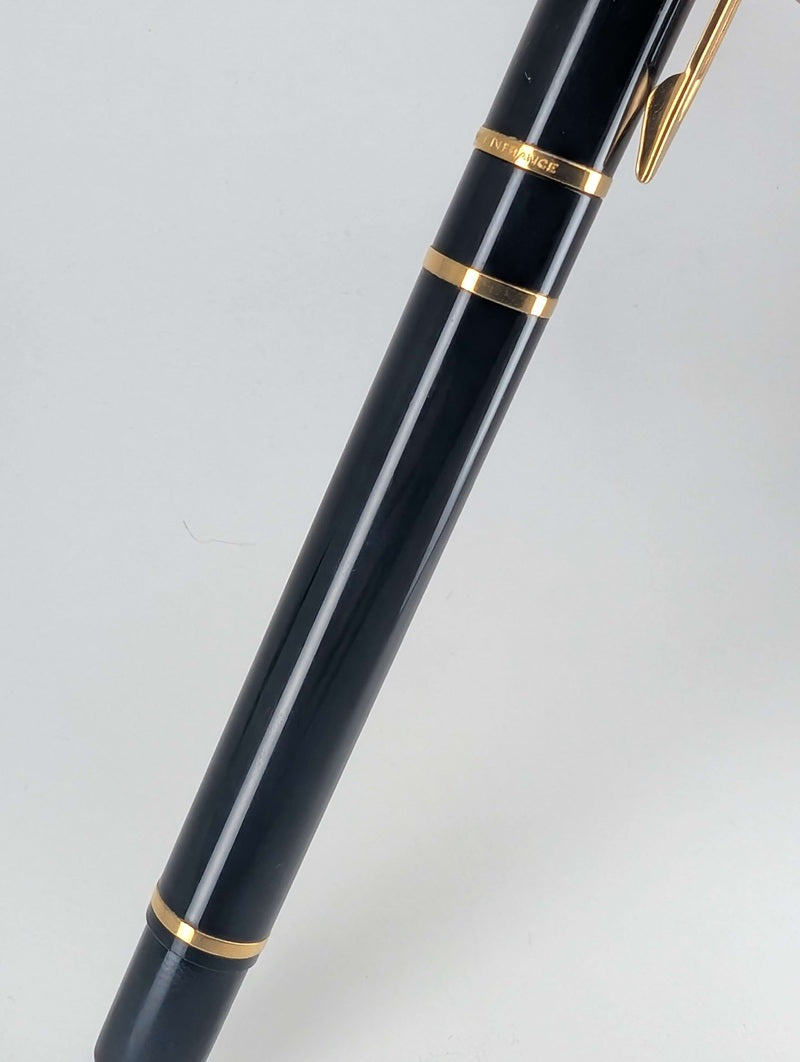 *Consignment* Waterman France Laureat Black / Gold Fountain Pen Steel Medium Nib