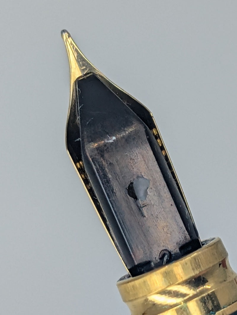 *Consignment* Waterman Ideal Green / Gold Fountain Pen 18k Gold Fine Nib