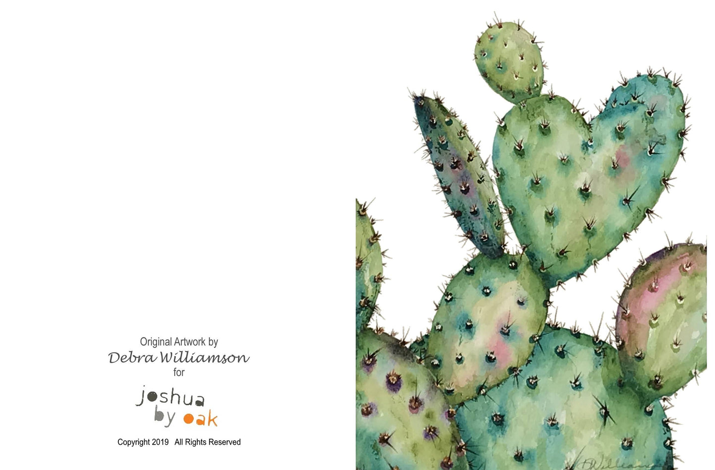 Valentine Cactus Greeting Card