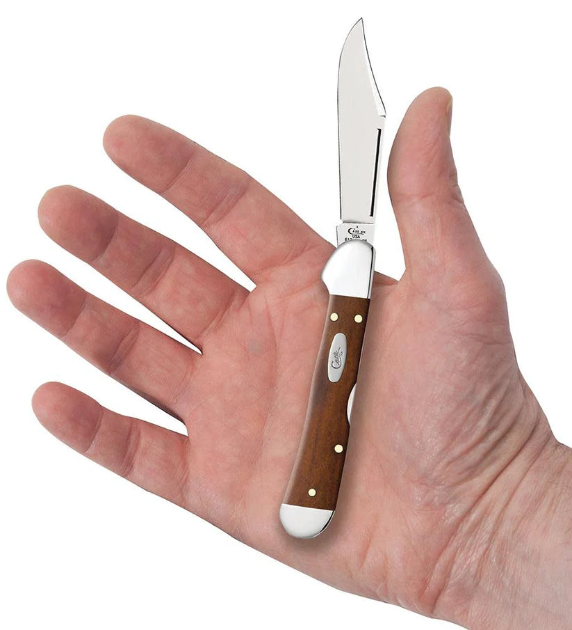 Case Knives Smooth Chestnut Bone Mini CopperLock Folding Knife