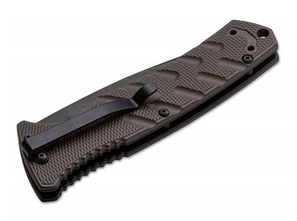 Boker Plus Auto Strike Coyote Tanto Partial Serrated Folding Knife