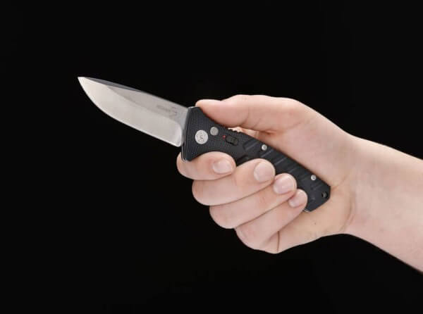 Boker Plus Strike Black Spearpoint Auto Folding Knife