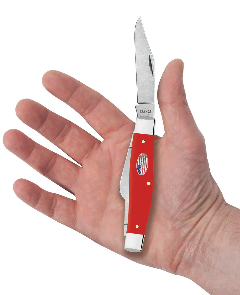 Case Knives American Workman Smooth Red Synthetic CS Large Stockman Folding Knife