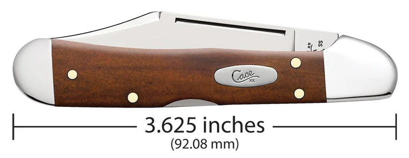 Case Knives Smooth Chestnut Bone Mini CopperLock Folding Knife