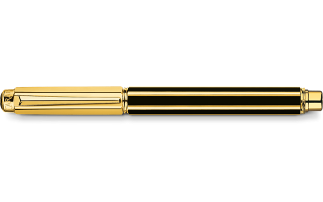 Caran D'Ache Gold-plated Varius China Black Fountain Pen Fine