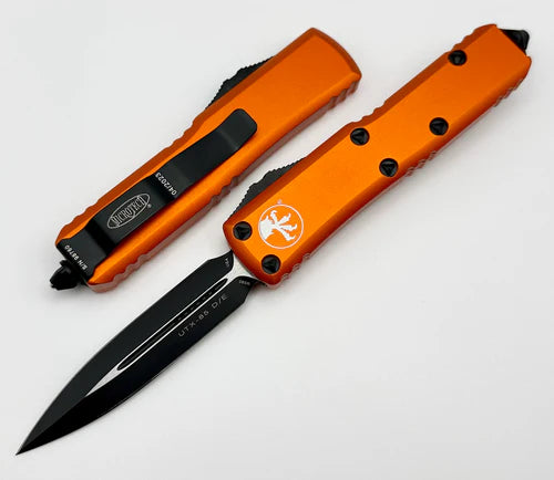 Microtech UTX 85 Orange Standard Out the Front Knife
