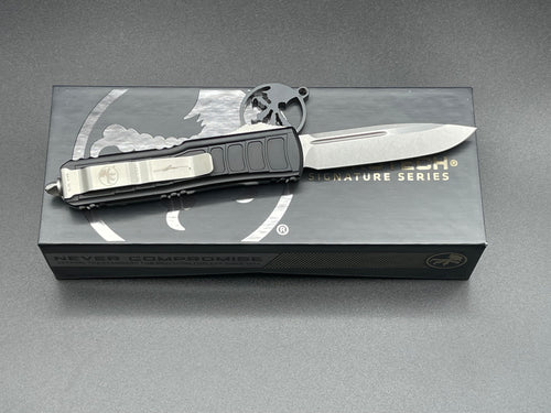 Microtech UTX-85 II S/E Signature Series Stonewash Standard Out the Front Knife