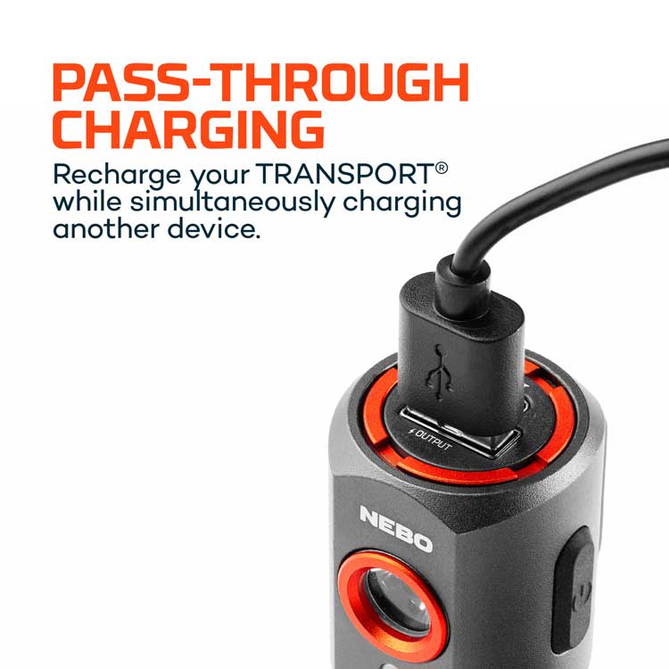 Nebo Transport 400 2-in-1 Car Charger and Flashlight