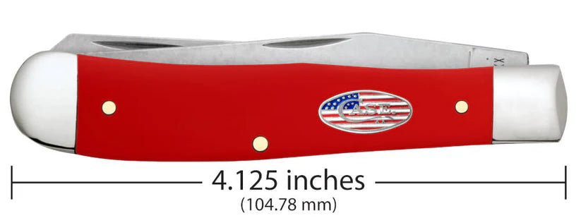 Case Knives American Workman Smooth Red Synthetic CS Trapper Folding Knife