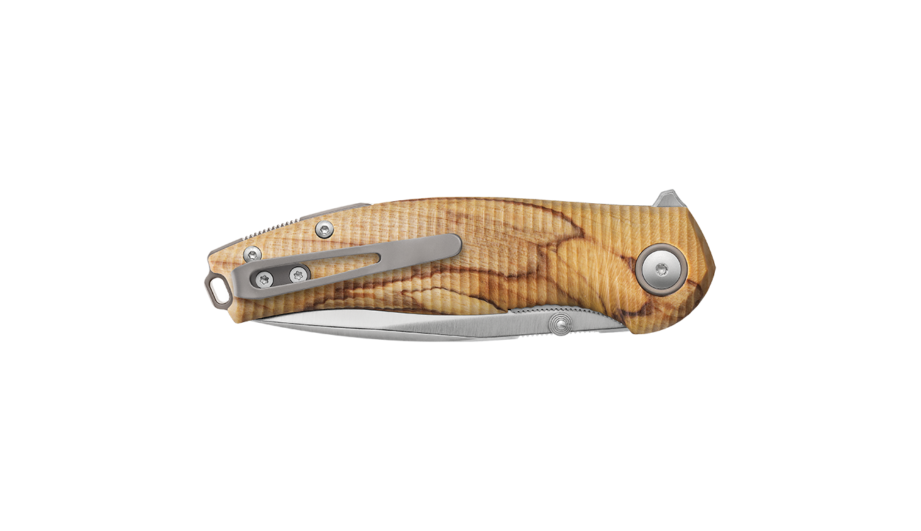 Viper Vale Flammed Poplar Wood Folding Knife