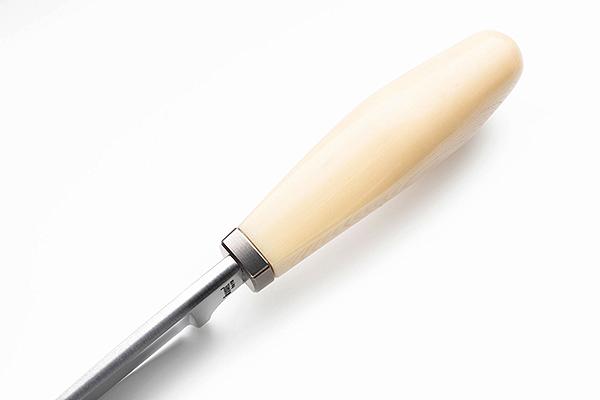 LionSTEEL WILLY Compact EDC Fixed Blade Knife, Solid Handle Construction, Titanium Guard, M390 Steel Blade, Made in Italy (White Micarta)