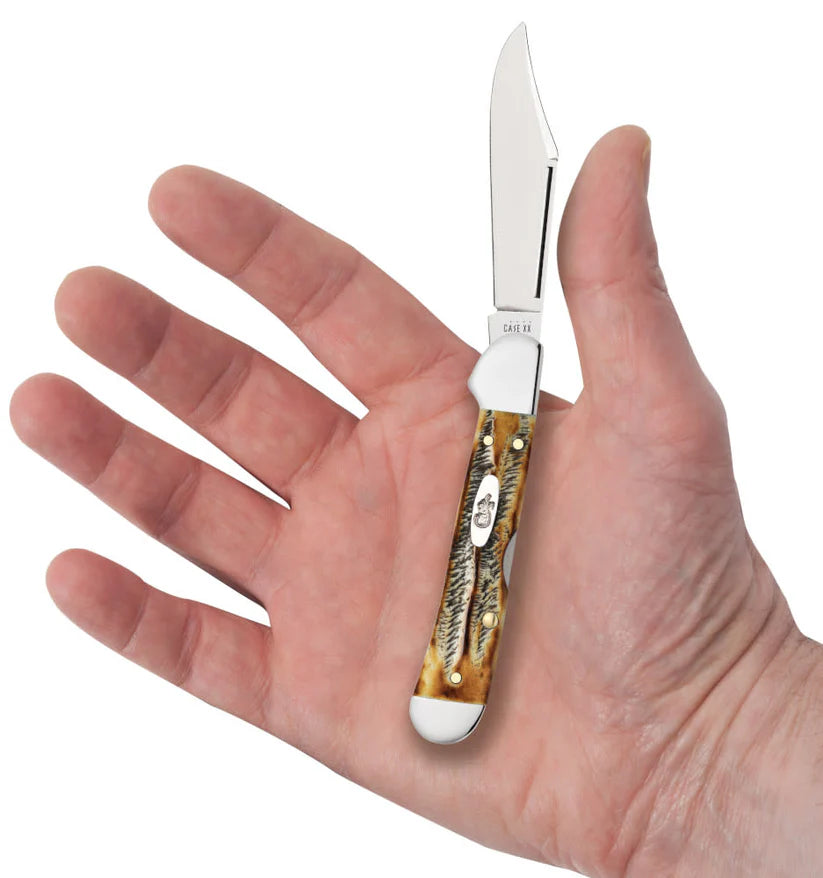 Case Knives Jigged Case 6.5 BoneStag Mini CopperLock Folding Knife