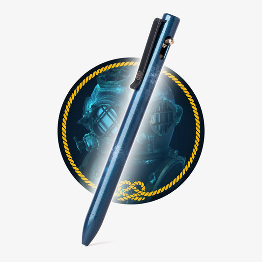 Tactile Turn Switch "Deep Sea" Titanium / Cerakote Ballpoint Pen