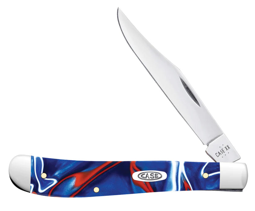 Case Knives Smooth Patriotic Kirinite Slimline Trapper Folding Knife