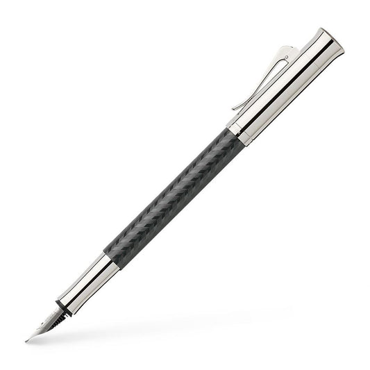 Graf Von Faber Guilloche Chevron Fountain Pen Fine Nib
