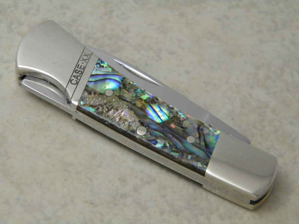 Case Knives Lockback Abalone Smooth Handle Tru-Sharp Blade Gentleman's Knife