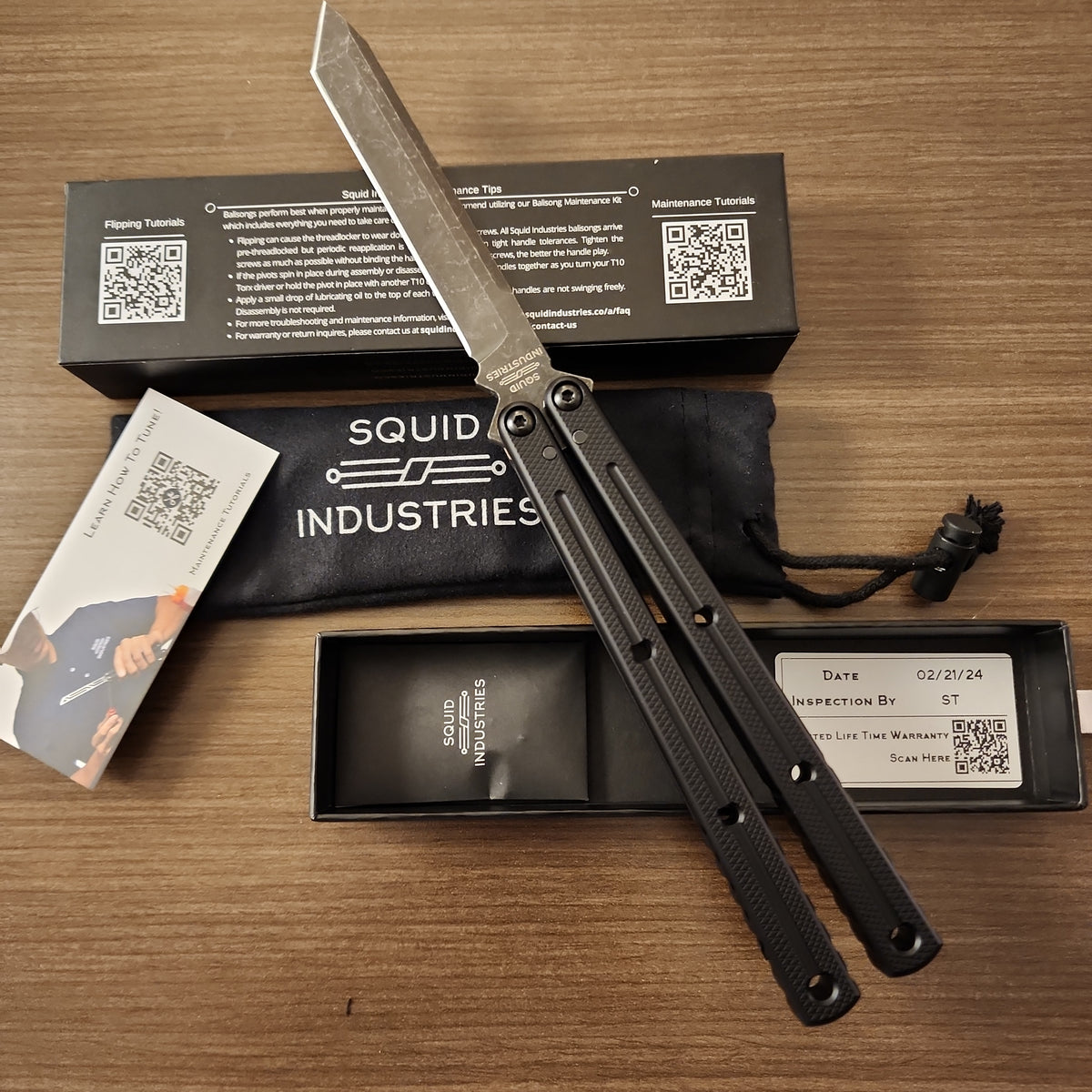 Tanto Rake Raken Squid Industries Krake Raken Matte Black Acid Washed Tanto #4 of 10 ...