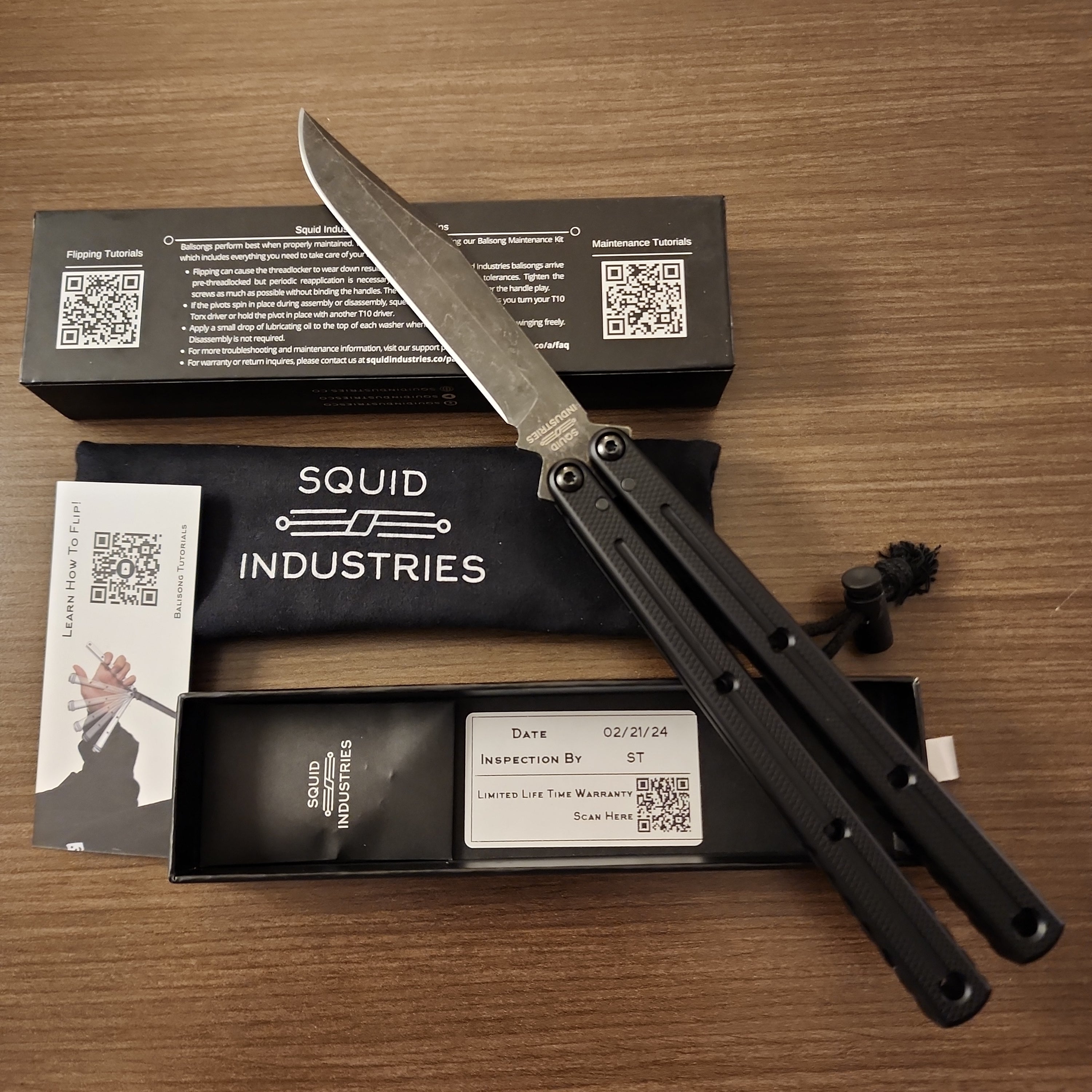 Squid Industries Krake Raken Matte Black Acid Washed Bowie #4 of 10 IN ...