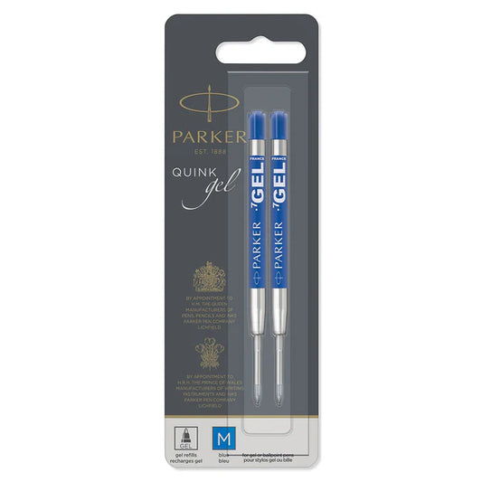 Parker Quink Gel Blue Ballpoint Refill 2 pack
