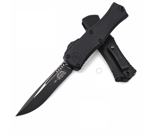 Microtech Hera II Mini Black Recurve Tactical Out the Front Knife
