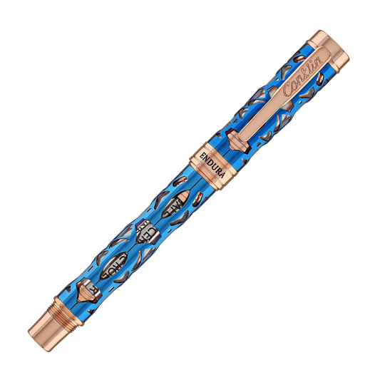 Conklin Endura Deco Crest Demo / Blue Rosegold Rollerball Pen