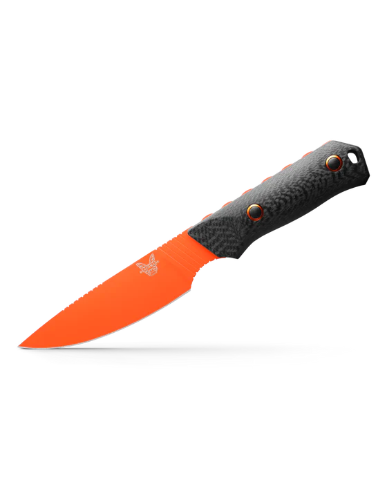 Benchmade - Raghorn 15600OR Hunting Knife with Black Carbon Fiber Handle (15600OR)