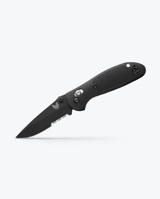 Benchmade Mini Griptilian OD Green Partial Serrated Folding Knife