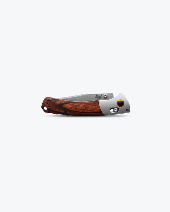 Benchmade Crooked River Gray Aluminum and Wood Folding Knife