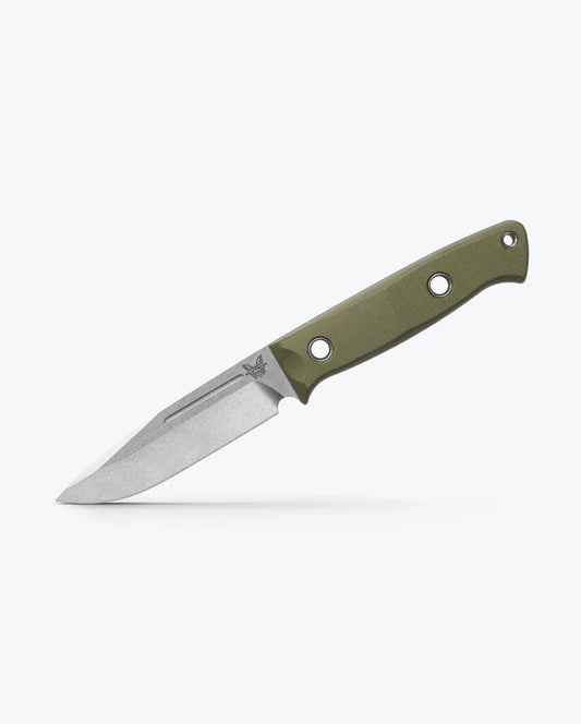 Benchmade Bushcrafter Fixed Blade Knife w/ Leather Sheath